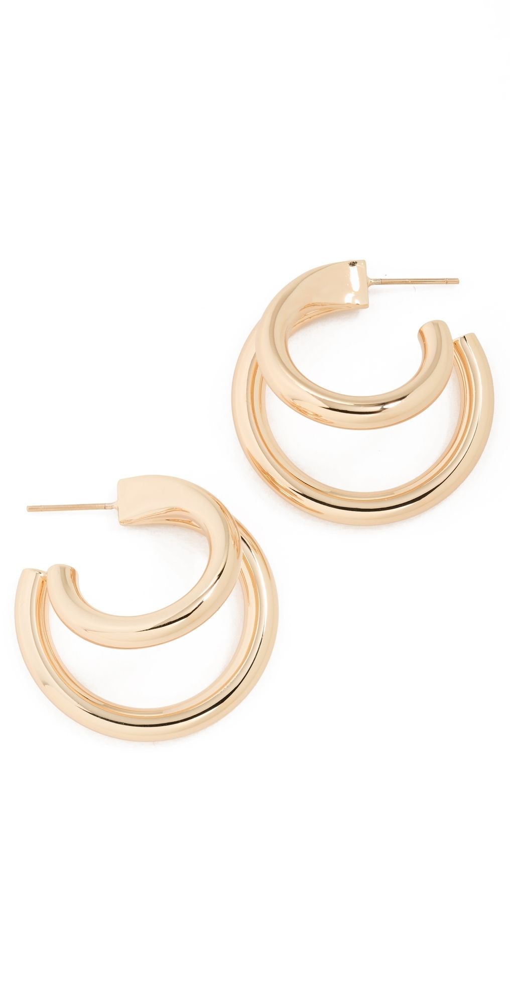 Jennifer Fisher 1 Double Lilly Mini Hoops Yellow Gold One Size