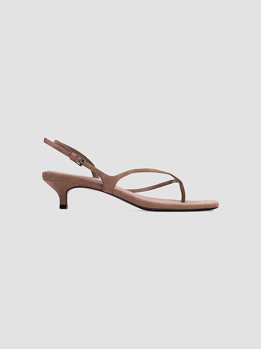 Black Suede Studio Women's Mehak 35MM Suede Sandals - Taupe Suede - Size 7