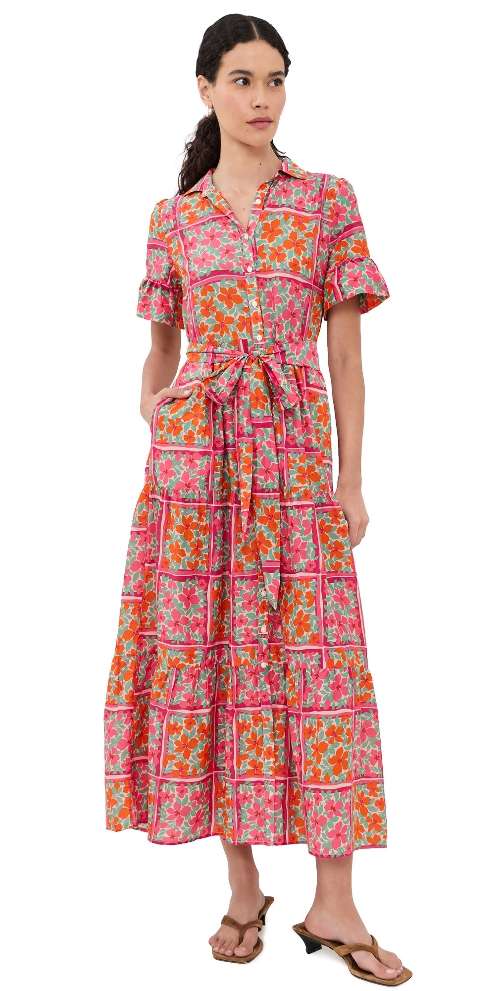 Birds of Paradis Martine Botanic Tile Dress Botanic Tile XS