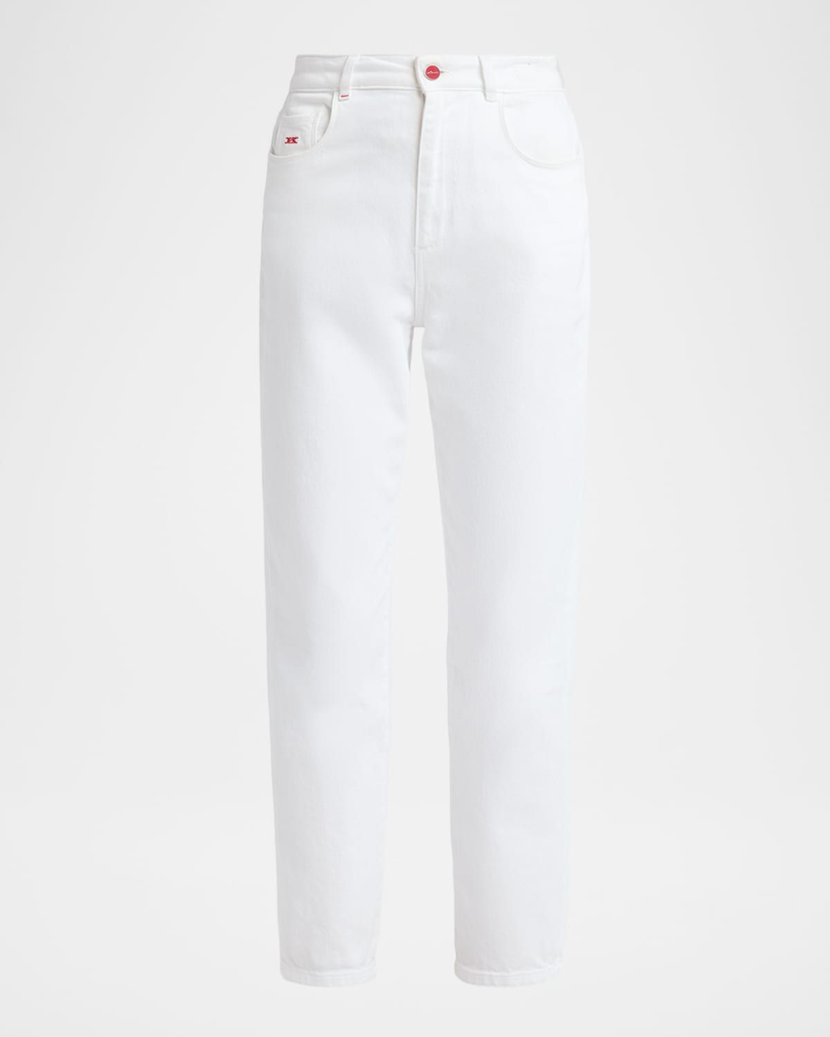 Cotton-Stretch Slim-Leg Ankle Jeans
