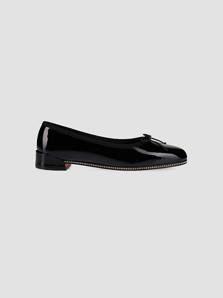 Christian Louboutin Women's Sweetie Strass Flats - Black - Size 12