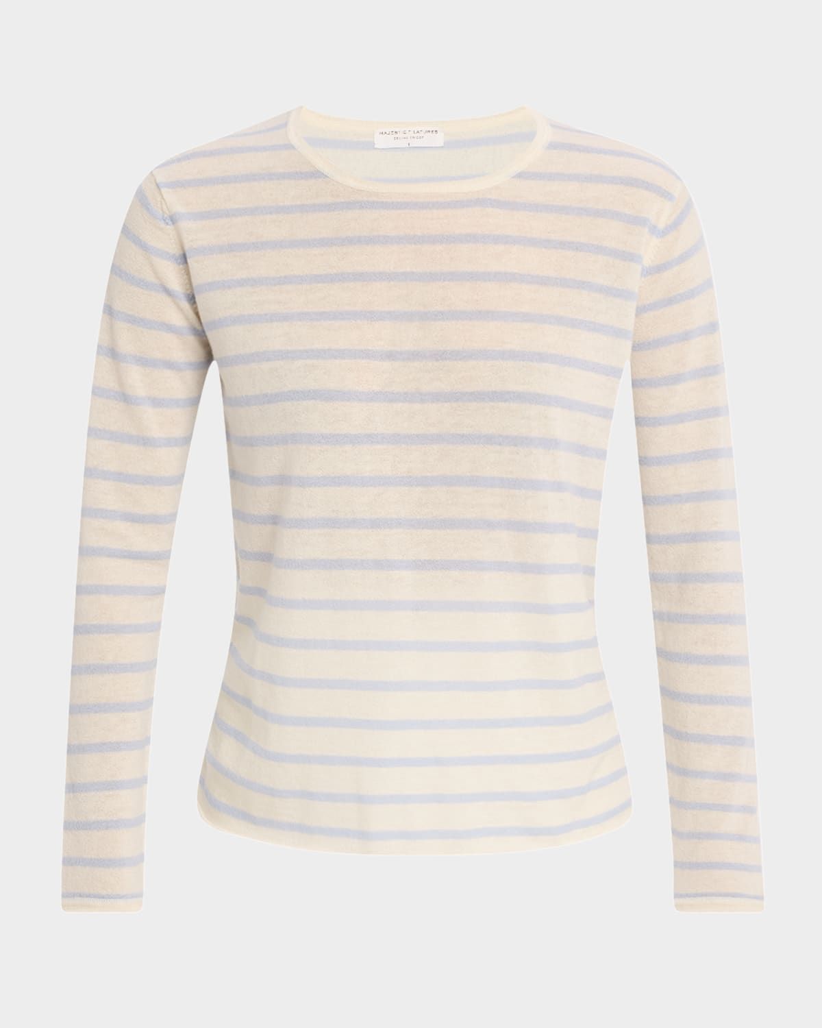 Striped Machine-Washable Cashmere Sweater