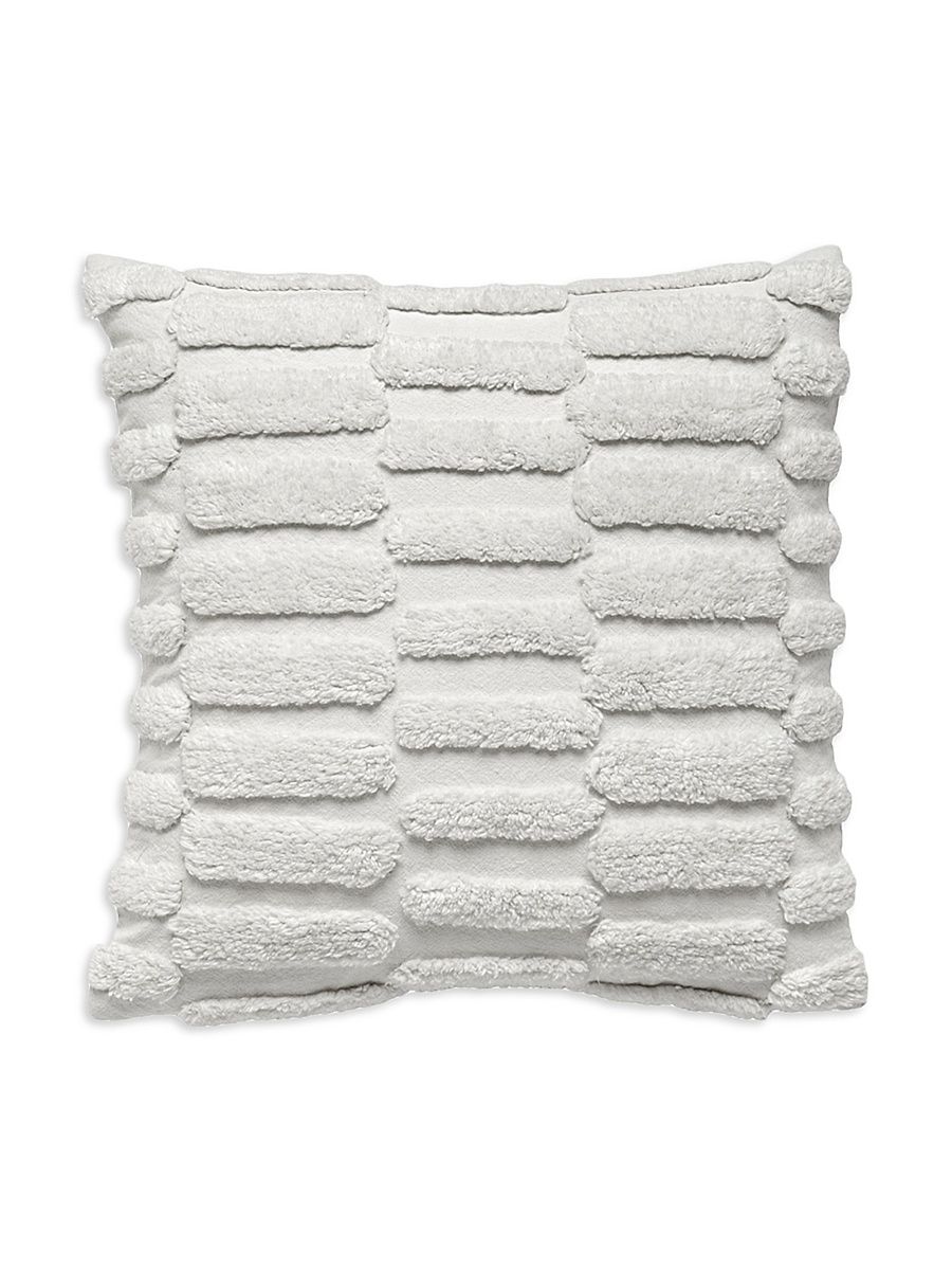 Shifted Stripe Chenille Decorative Pillow - Ivory