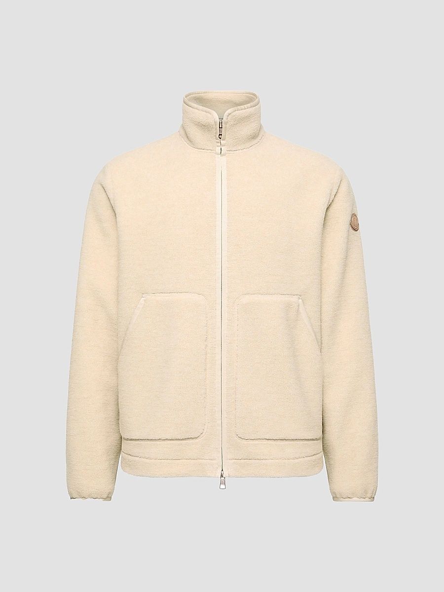Men's Zip-Up Sweatshirt - Light Beige - Size XXXL