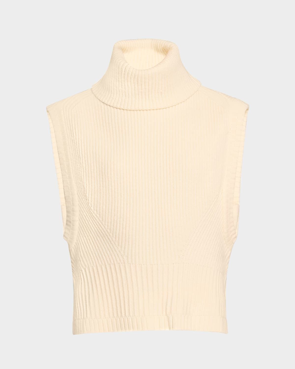Maple Wool & Cashmere Sleeveless Turtleneck Top