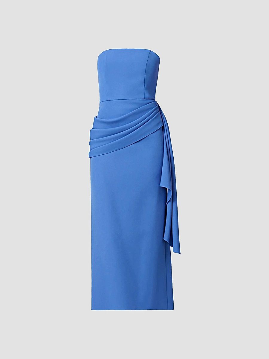 Shoshanna Women's Annemarie Drape Cocktail Dress - Violet Blue - Size 12