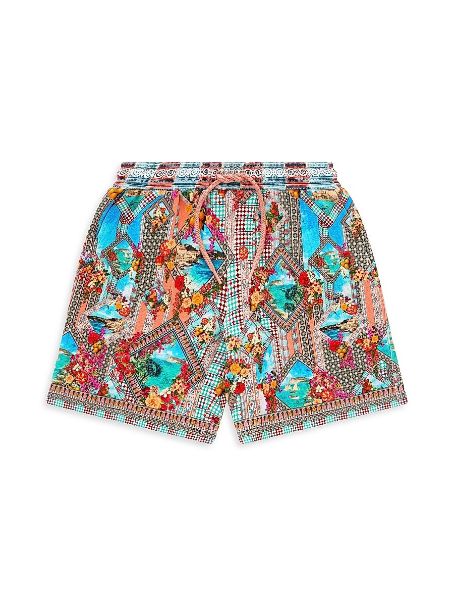 Little Boy's and Boy's Printed Track Shorts - Size 10