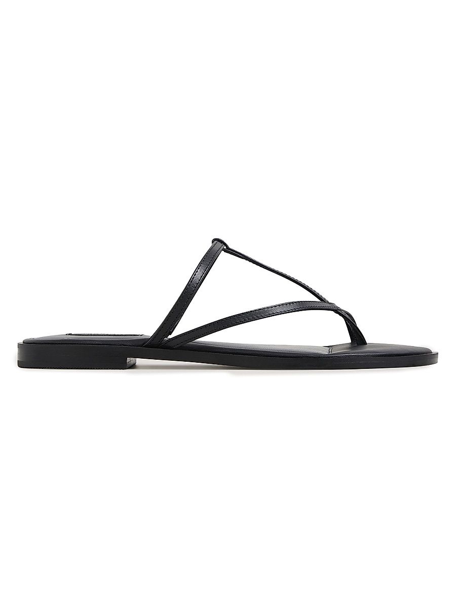 Women's Cyrus Leather Sandals - Black - Size 11