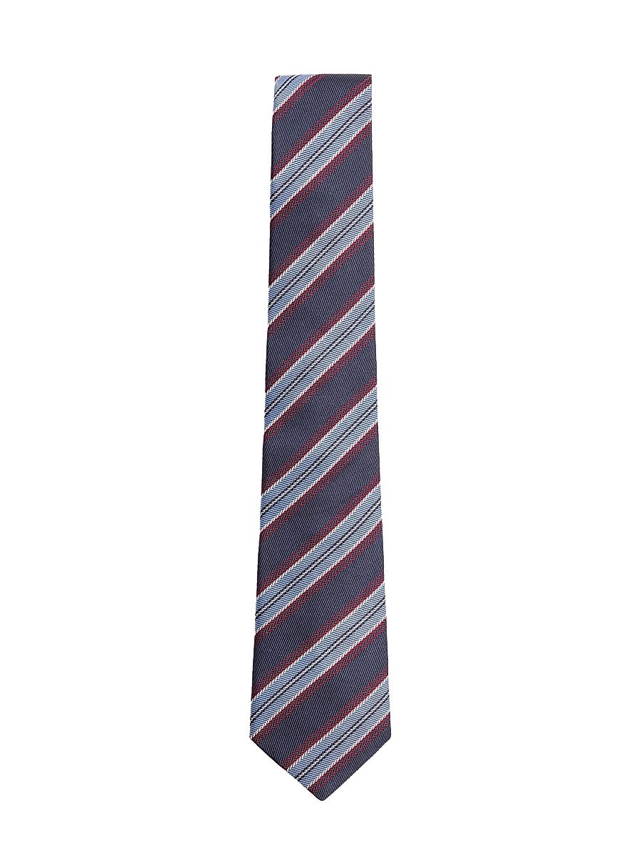 Men's Valentie Jacquard Regimental Silk Tie - Multicolored