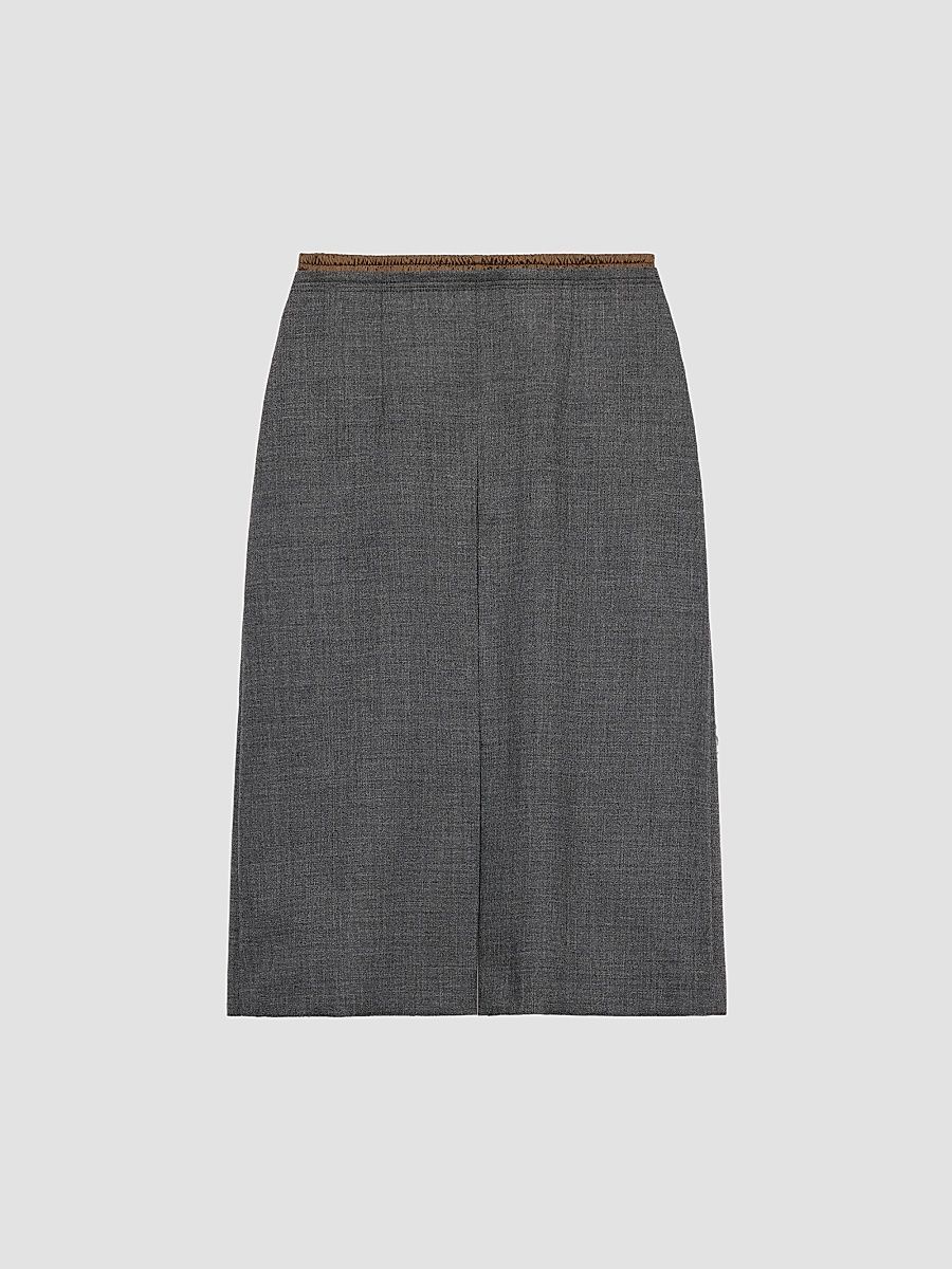 Women's Rush Stitch Midi Skirt - Grey - Size 0