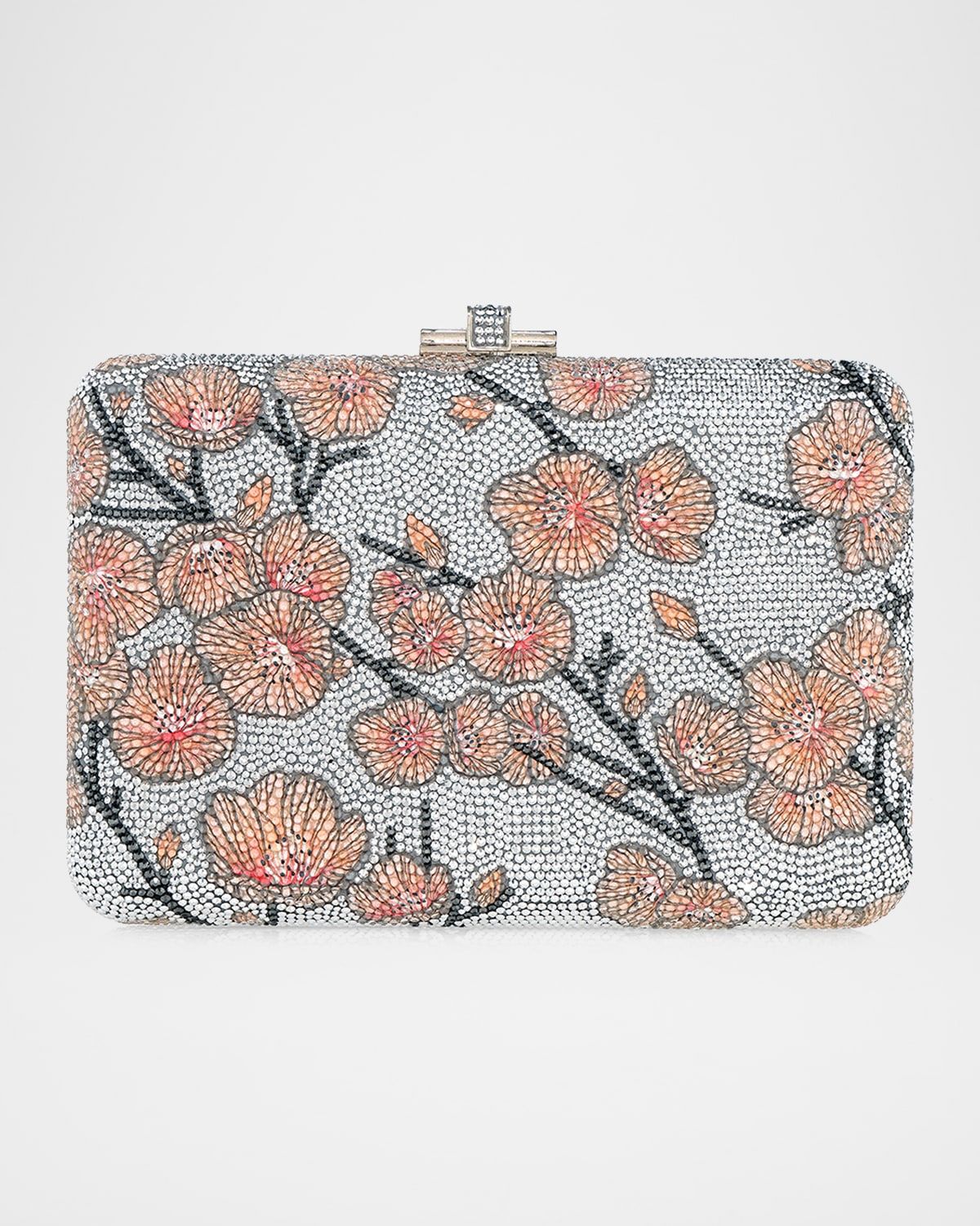 Spring Cherry Crystal Slim Clutch Bag