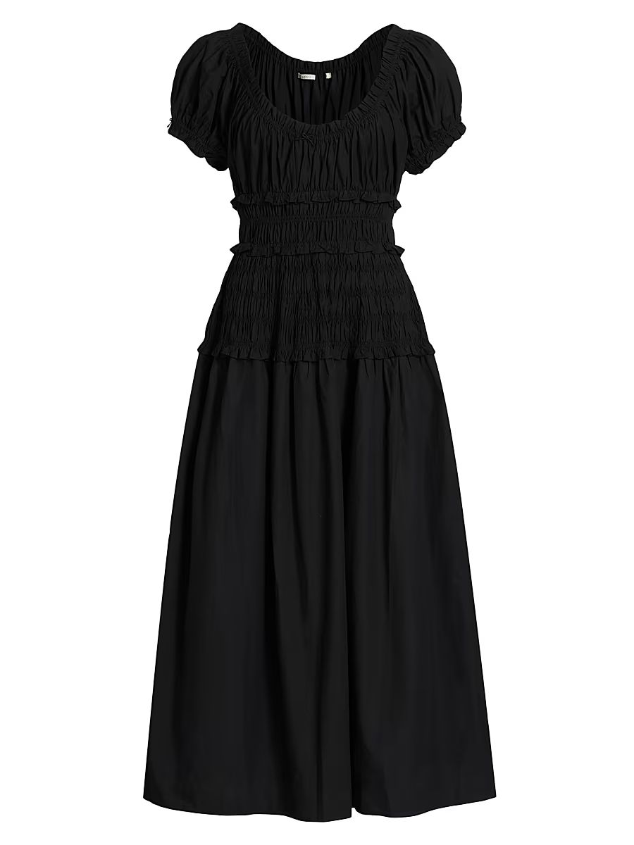 Women's Leanne Poplin Maxi-Dress - Black - Size Small