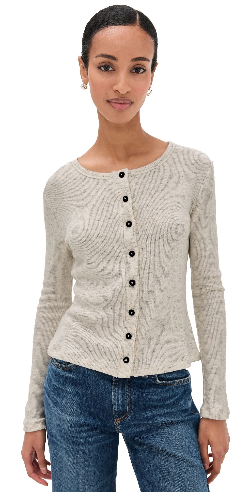 ASKK NY Rib Cardigan Heather L