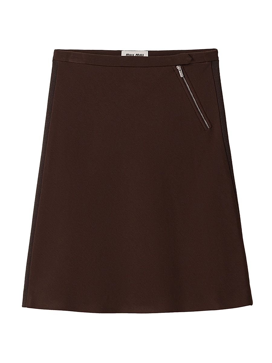 Women's Milano Rib Knit Skirt - Brown - Size 0