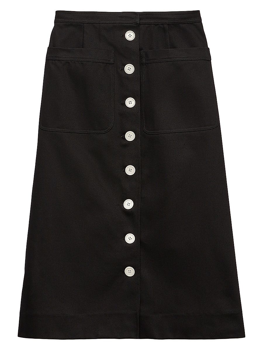 Women's Cotton Drill Skirt - Black - Size 0