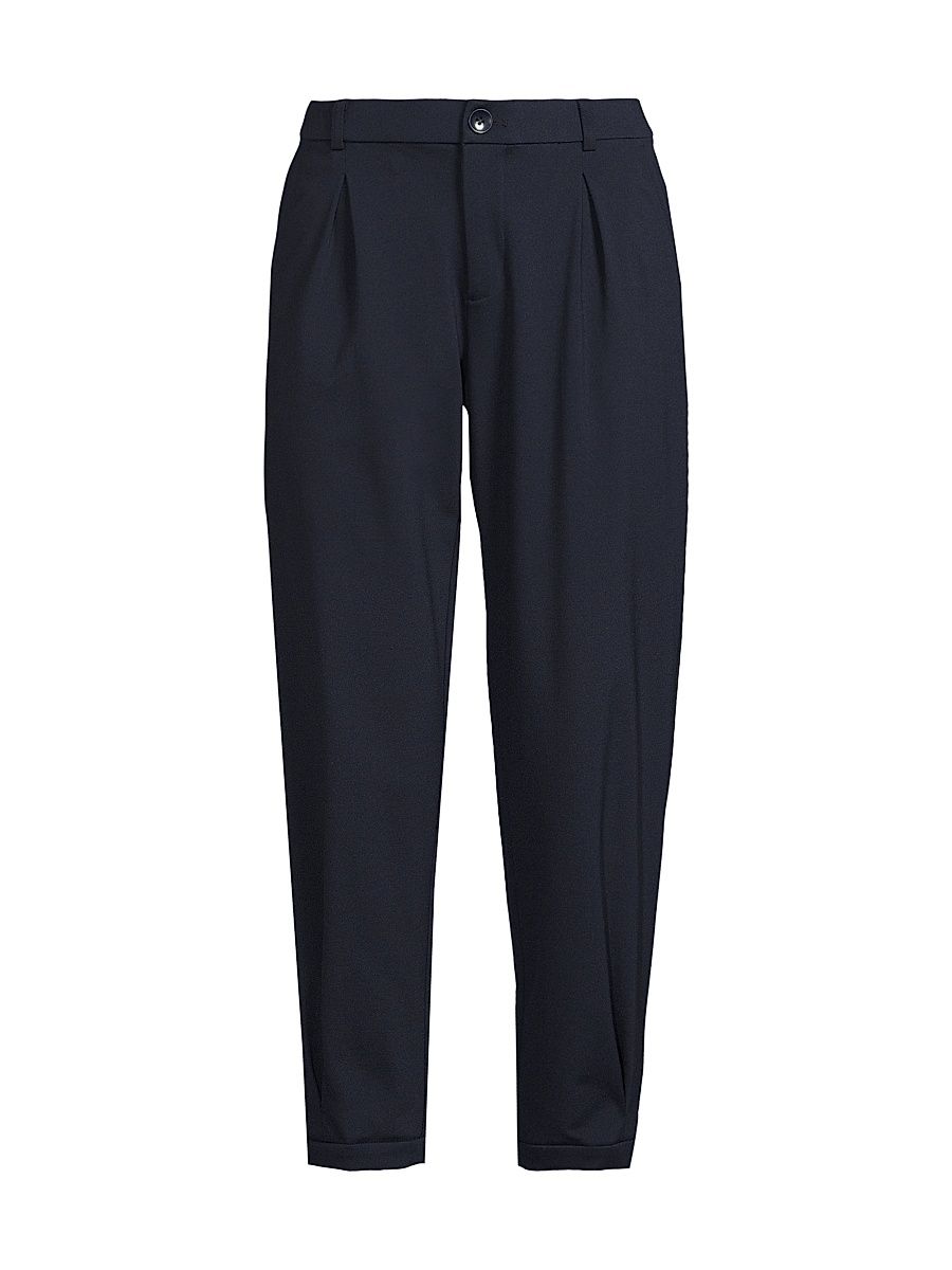 Women's The San Marco Pleat-Front Ankle Pants - Navy - Size XL