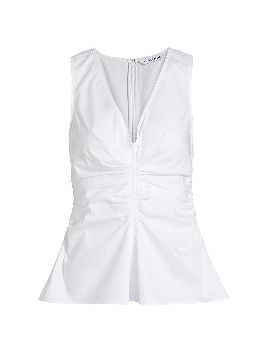 Women's Aiden Cotton Top - White - Size 8