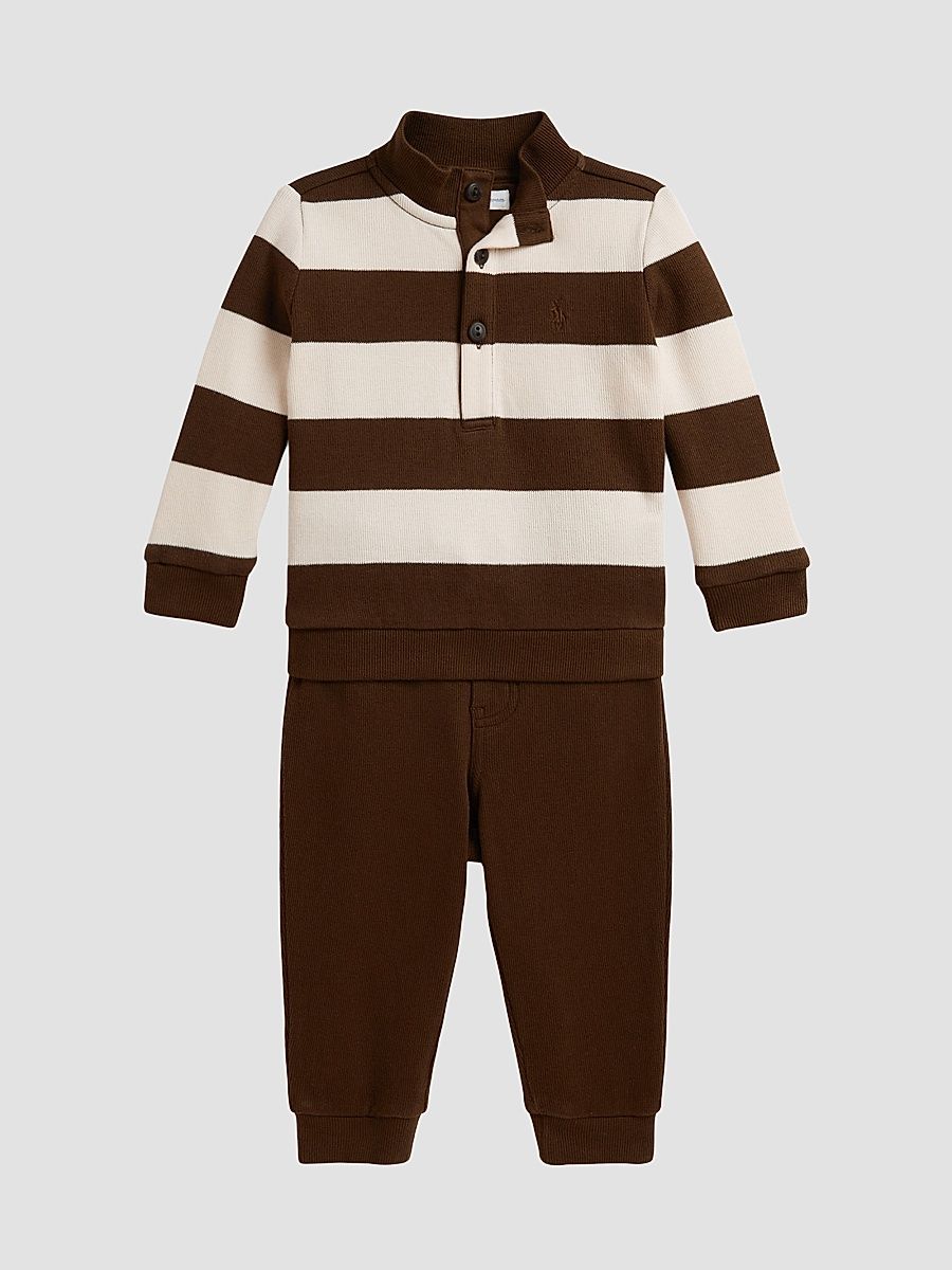 Baby Boy's 2-Piece Pullover & Joggers Set - Chocolate Mousse Multi - Size 9 Months