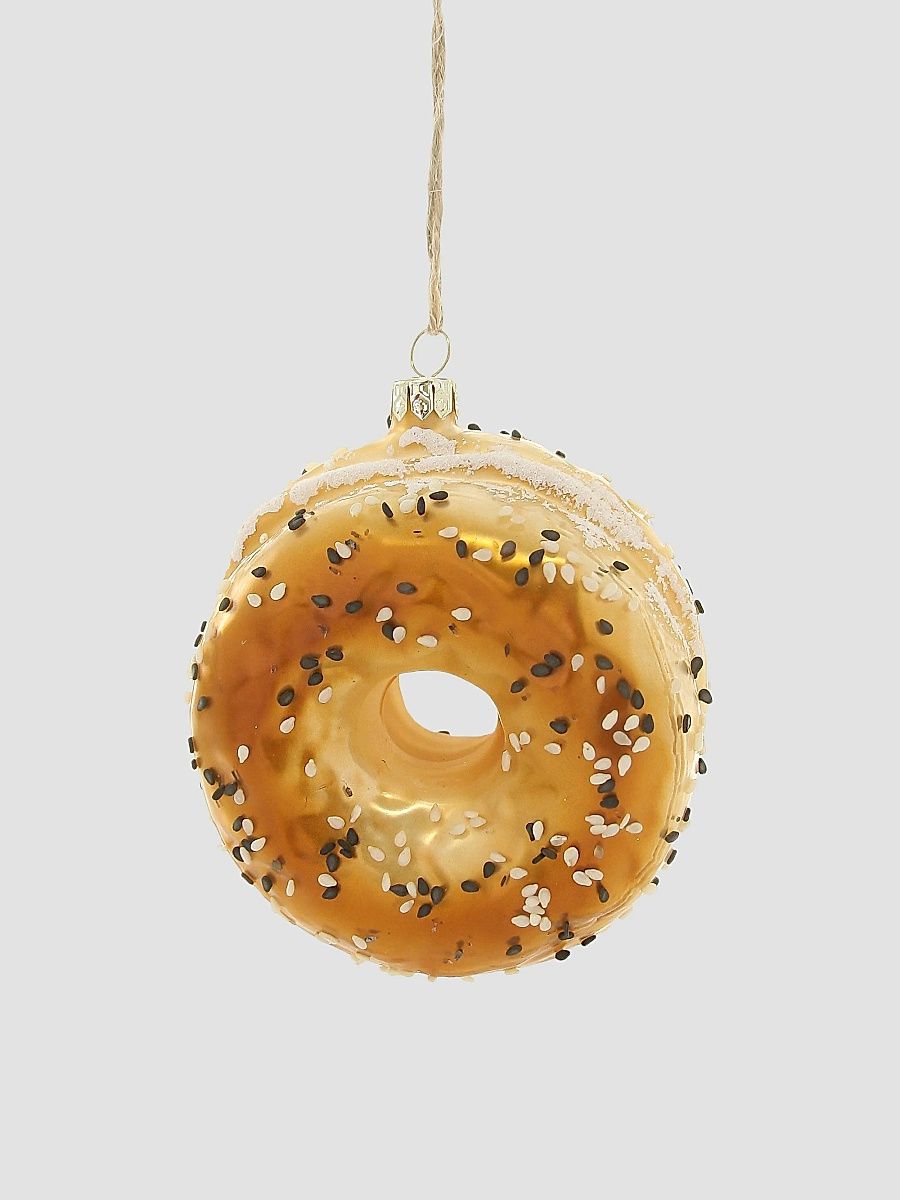 Everything Bagel Glass Ornament