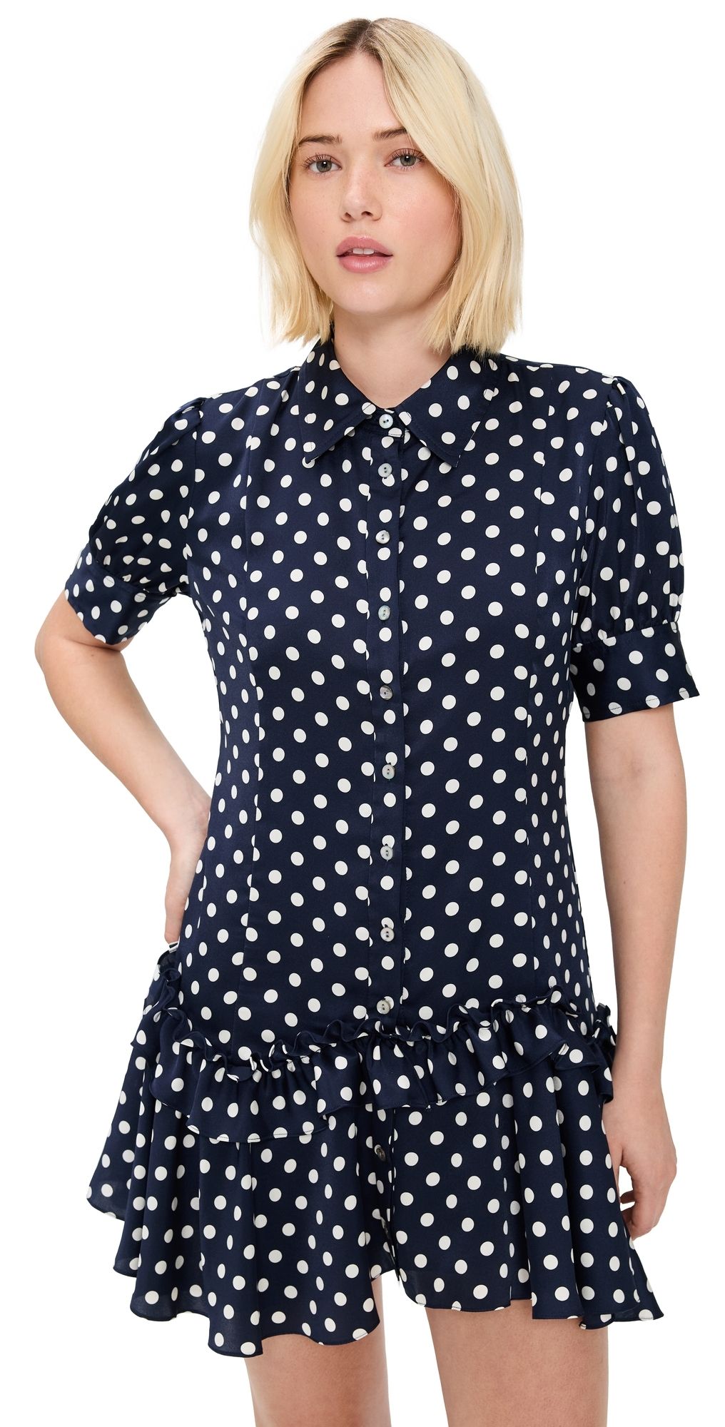 Sandy Liang Snood Dress Navy Multi 8