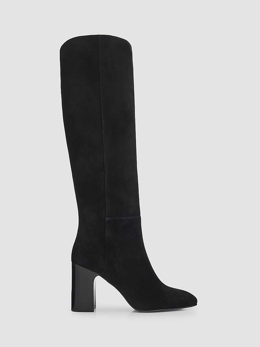 Stuart Weitzman Women's Mulberry 85MM Suede Knee-High Boots - Black - Size 10