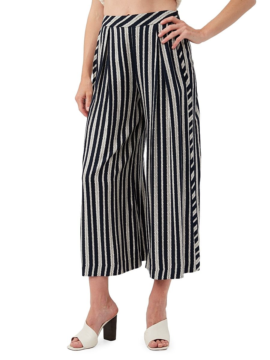 Women's Seabay Striped Culotte Pants - Indigo Whitewash - Size 12
