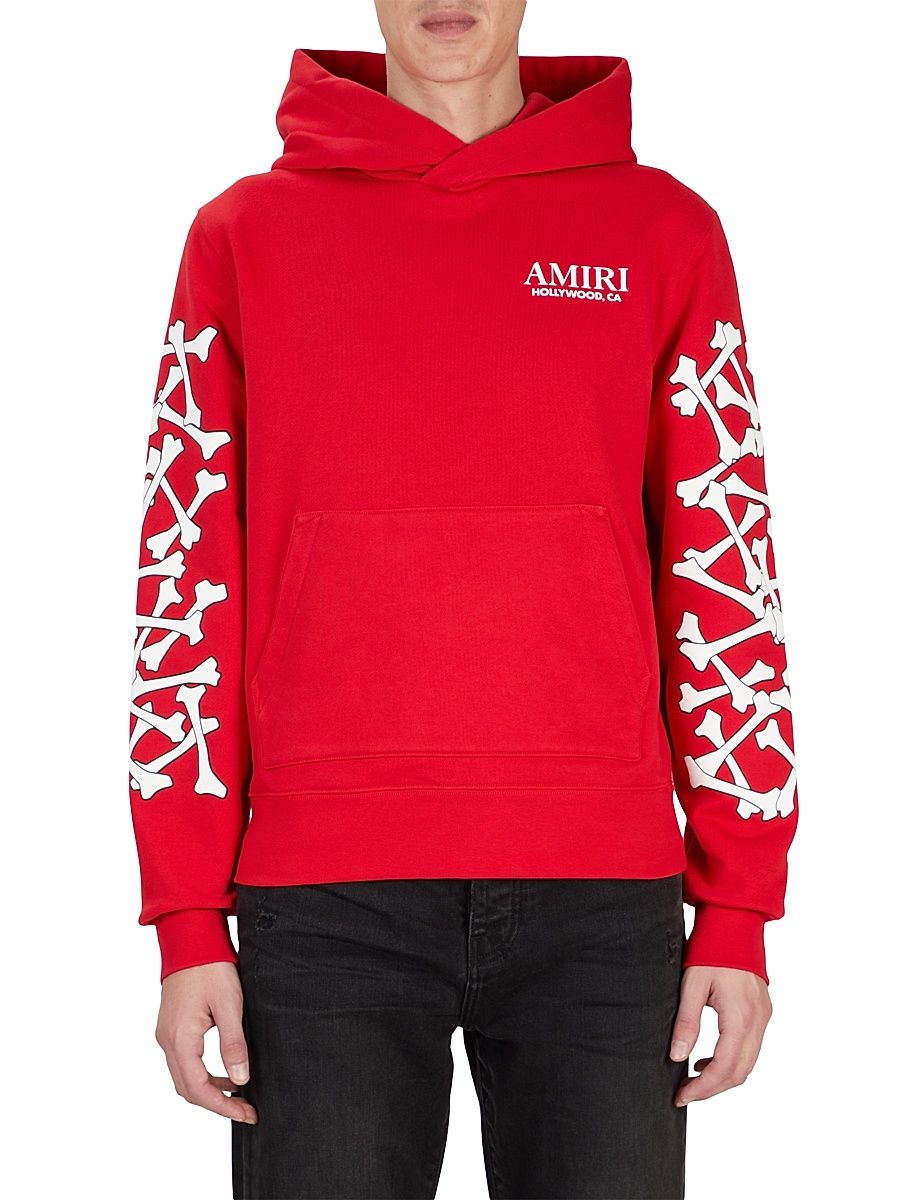 Men's Bones Stacked Hoodie - Red - Size Small