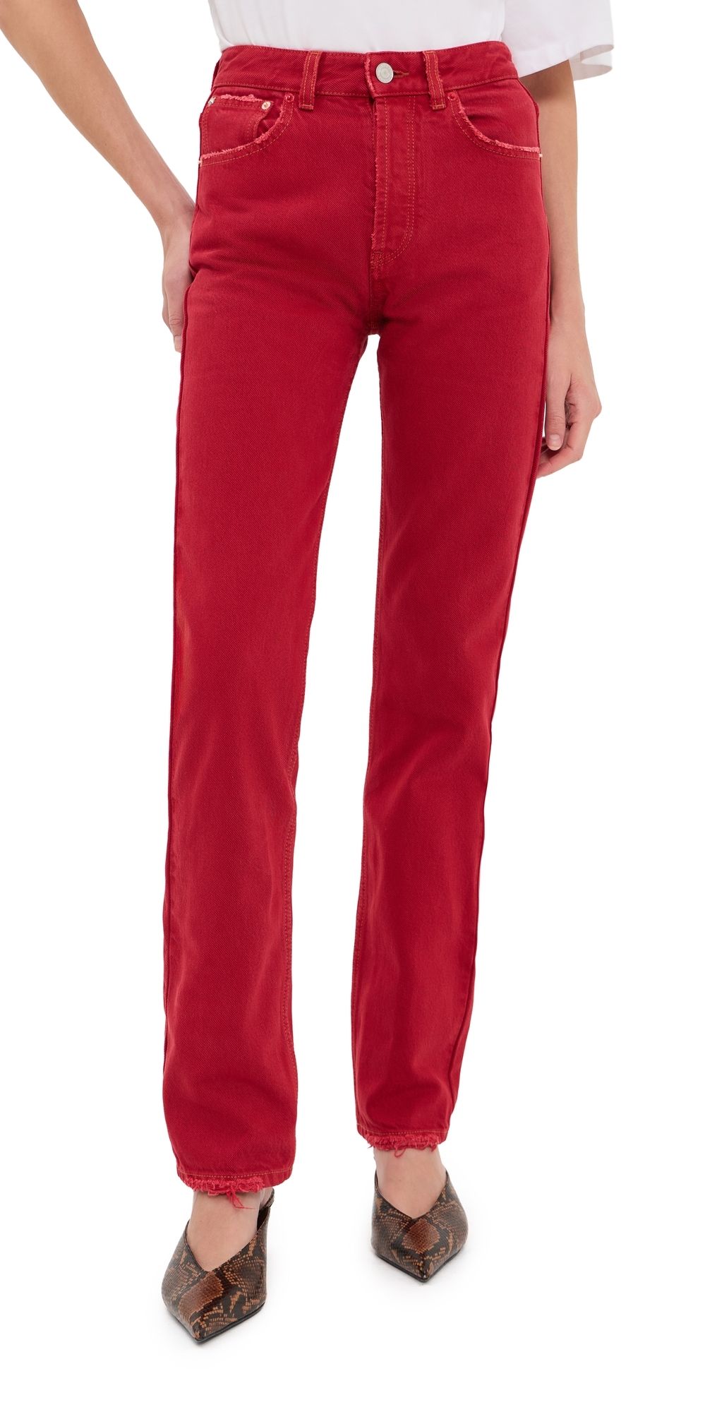 Isabel Marant Daya Jeans Red 38