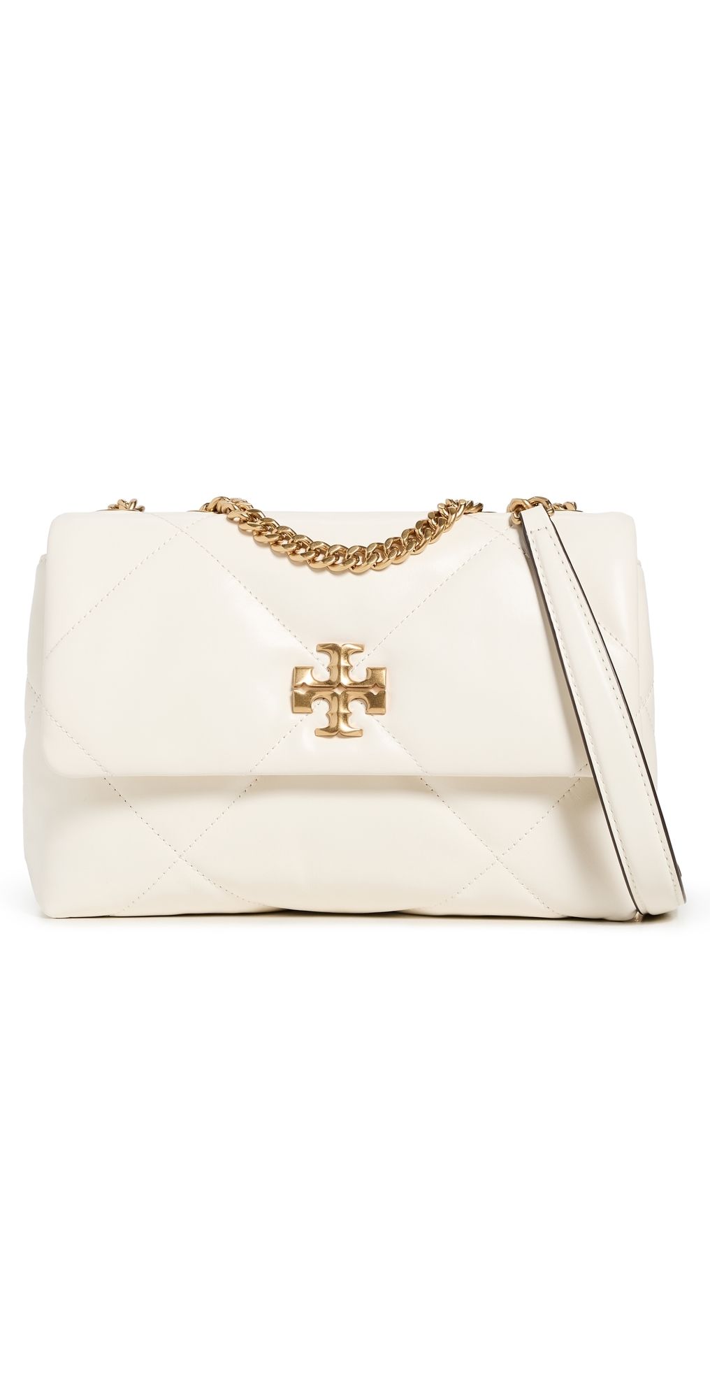 Tory Burch Kira Diamond Quilt Small Convertible Shoulder Bag Warm White One Size