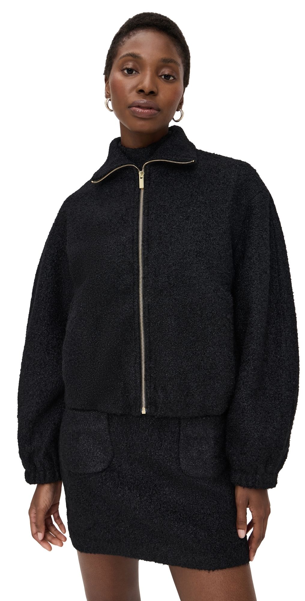 Amanda Uprichard Como Bomber Jacket Black M