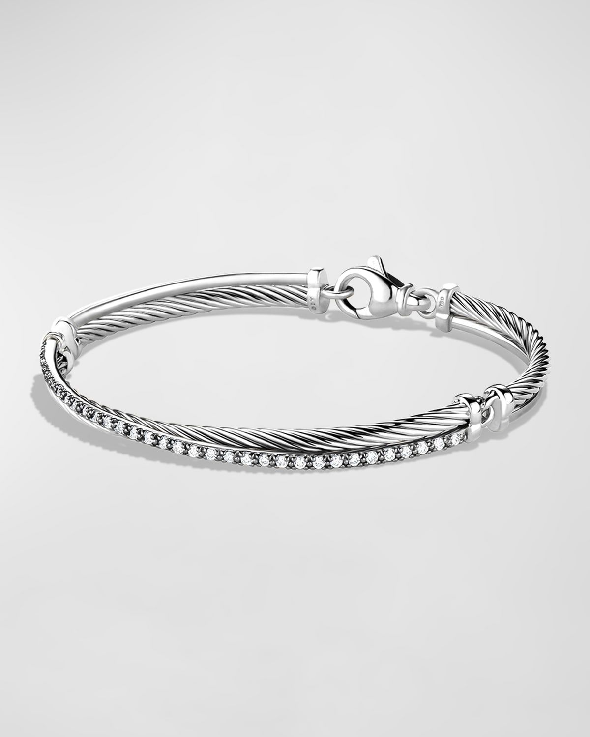 Crossover Bracelet with Diamonds