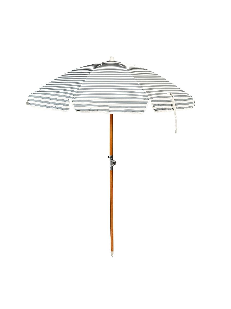 Seagrass Stripe Luxe Beach Umbrella - Orange