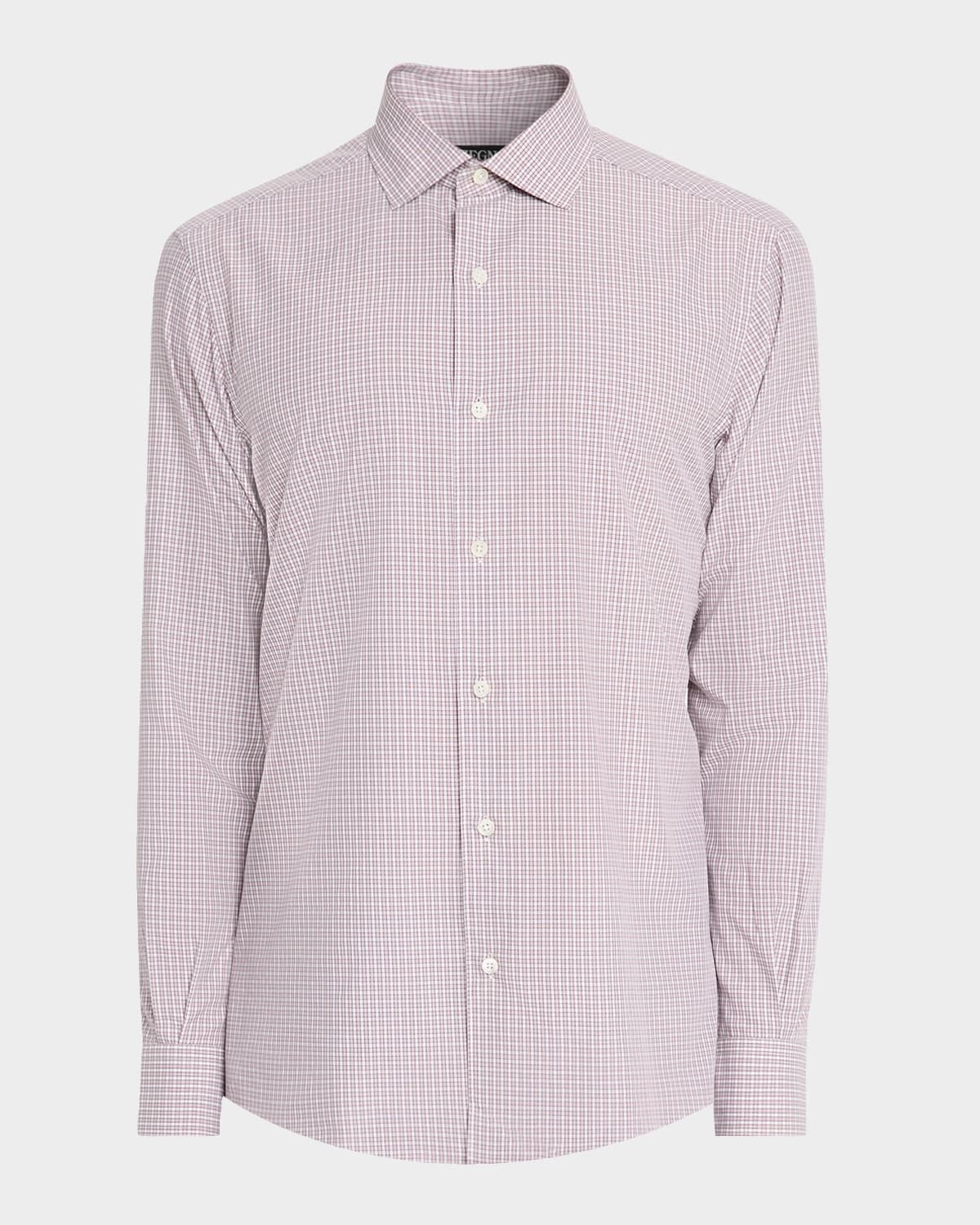 Men & apos;s Petite Plaid Cotton Classic-Fit Sport Shirt