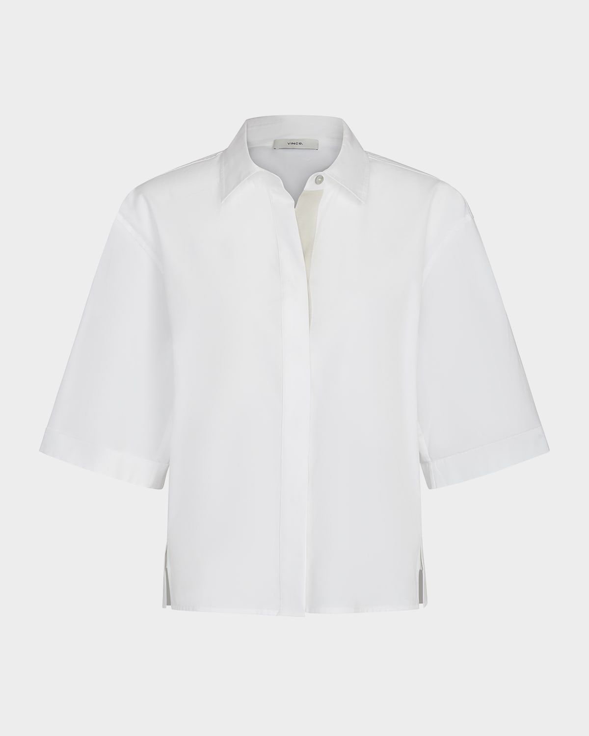 Short-Sleeve Button-Front Shirt