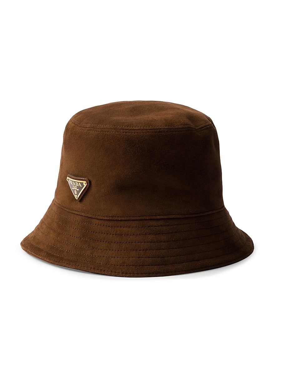 Women's Suede Bucket Hat - Brown - Size Small
