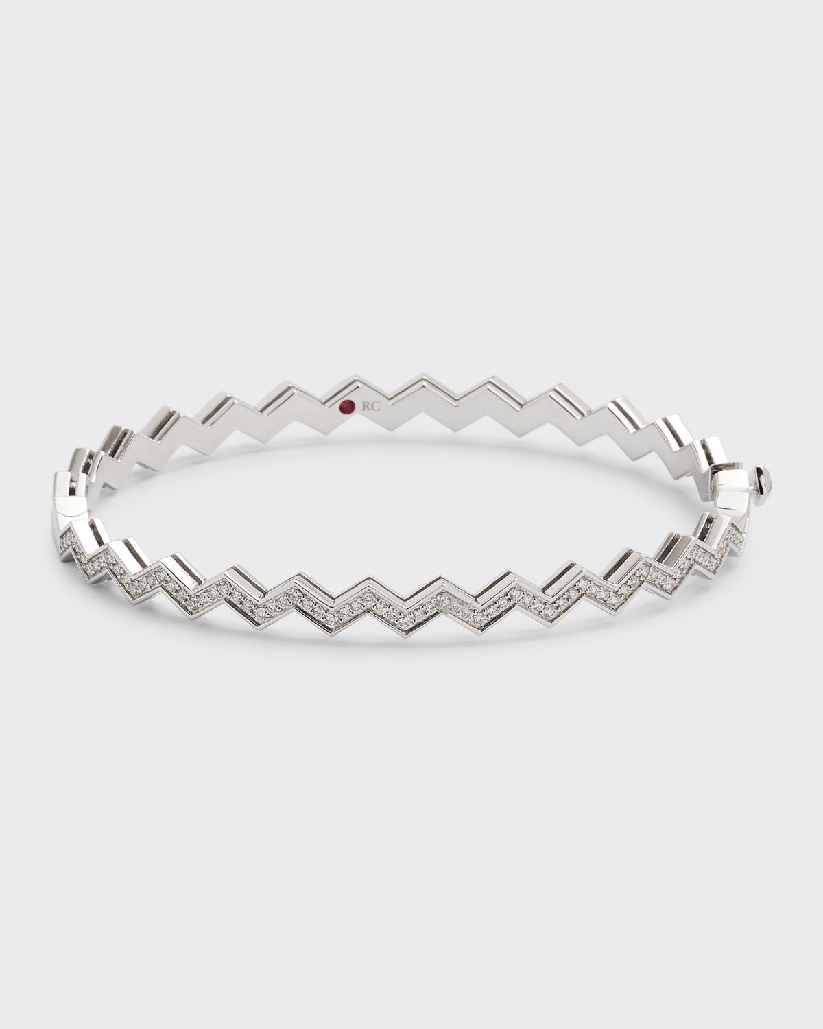 18K White Gold Diamond Bangle