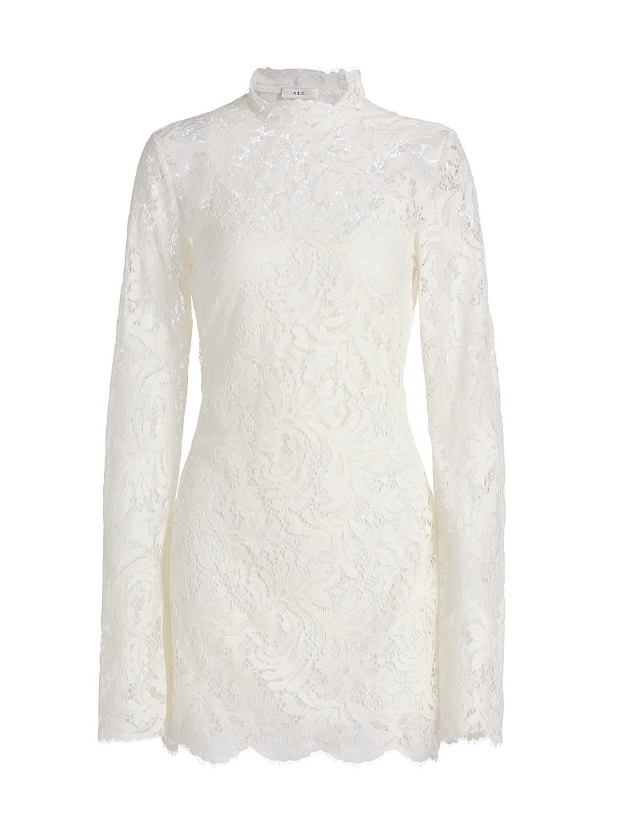 A. L.C. Women's Eden Botanical Lace Minidress - Ecru - Size 10