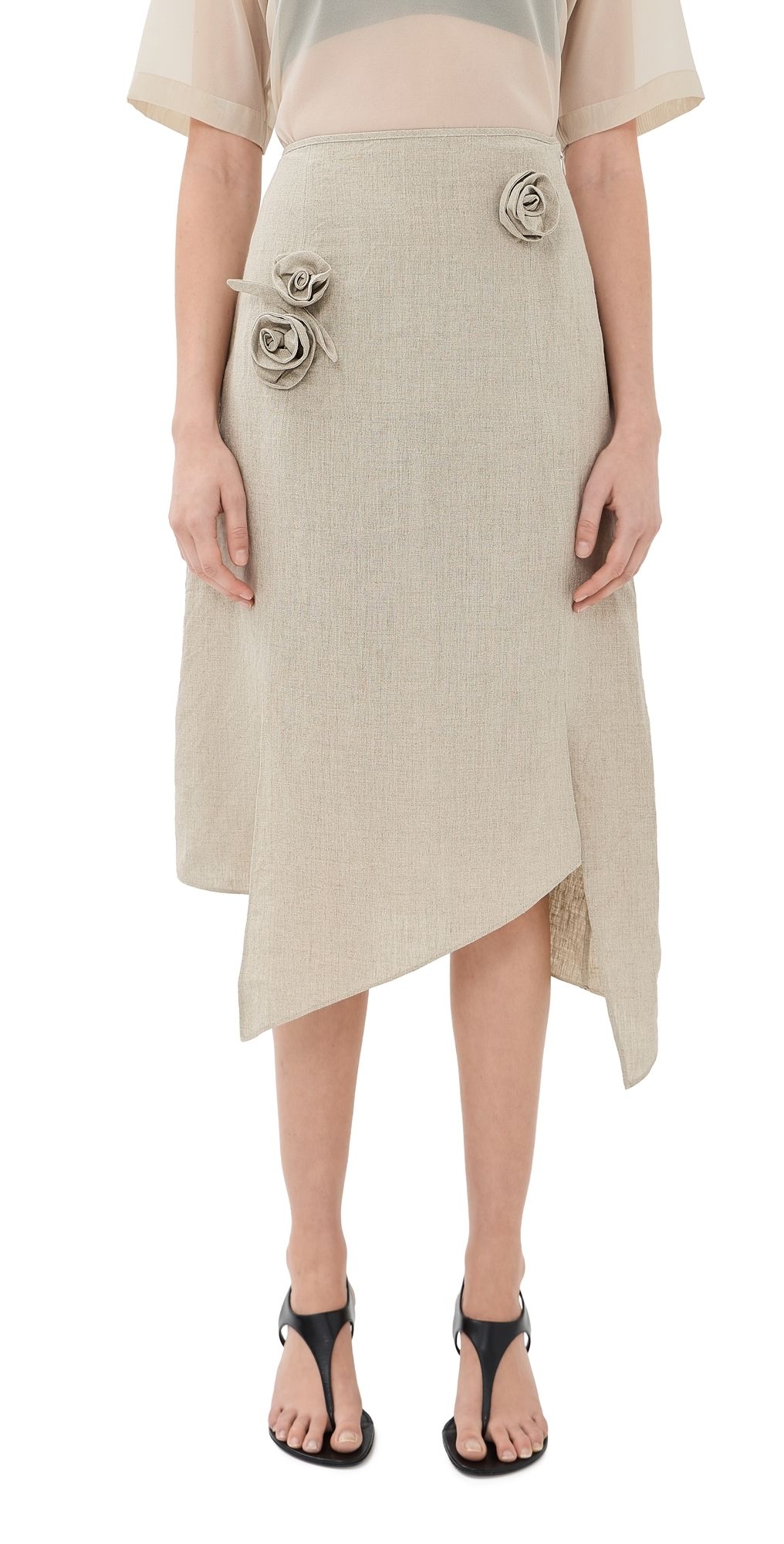 Coperni Flower Skirt Beige S