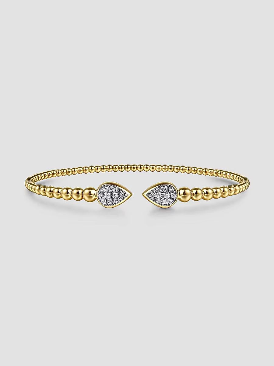Gabriel & Co Women's Bujukan 14K Yellow Gold & 0.25 TCW Diamond Bangle - Yellow Gold