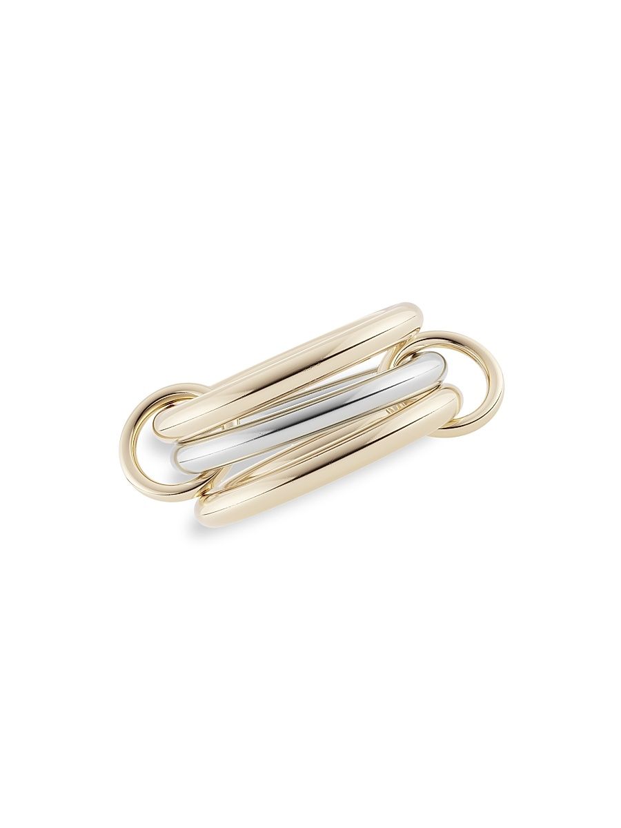 Women's Taurus 18K Yellow Gold & Sterling Silver 3-Link Ring - Gold - Size 6.5
