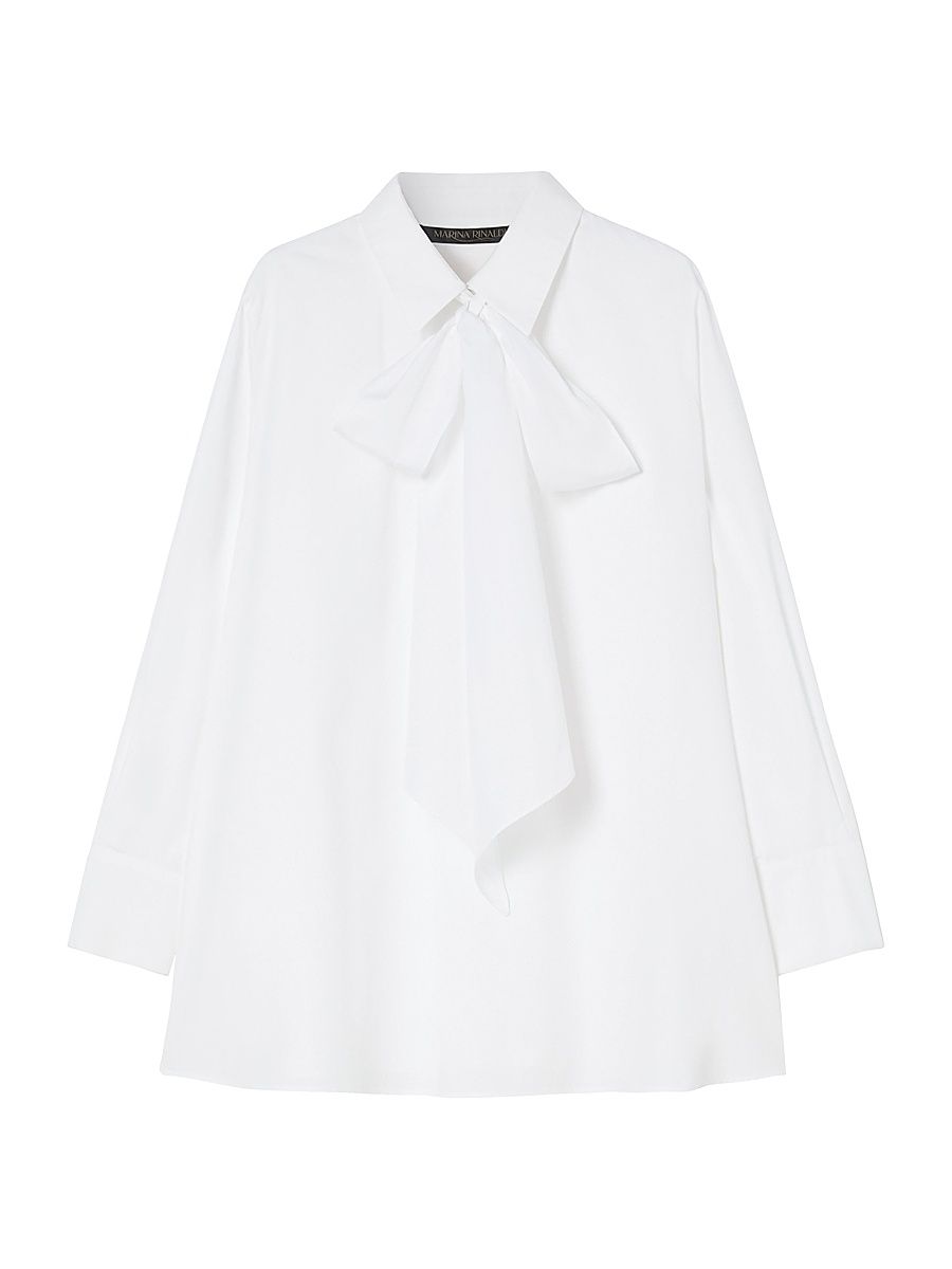 Women's Cotton Poplin Tunic Top - Optical White - Size 22