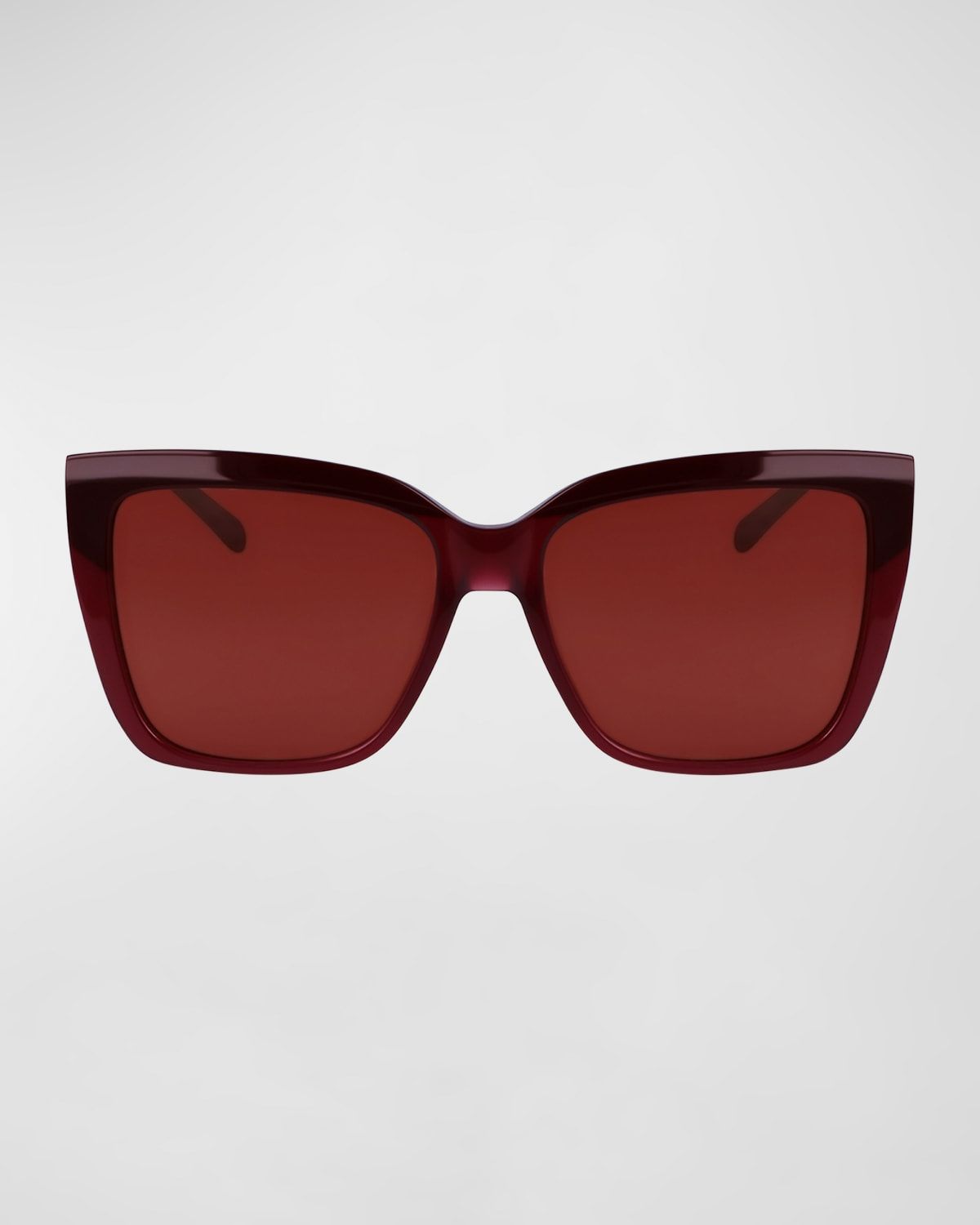 Sleek Logo Acetate Square Sunglasses