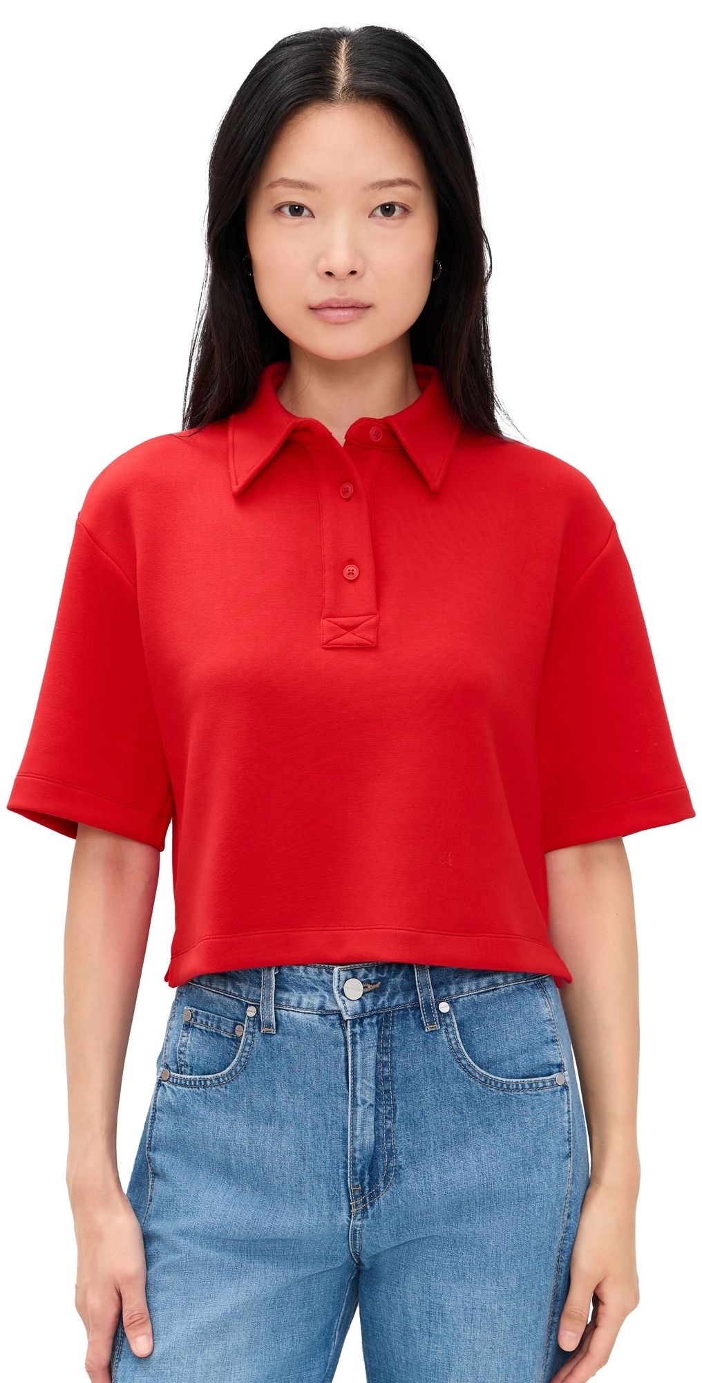 LE BOP Josephine Polo Top Chambray Blue XL