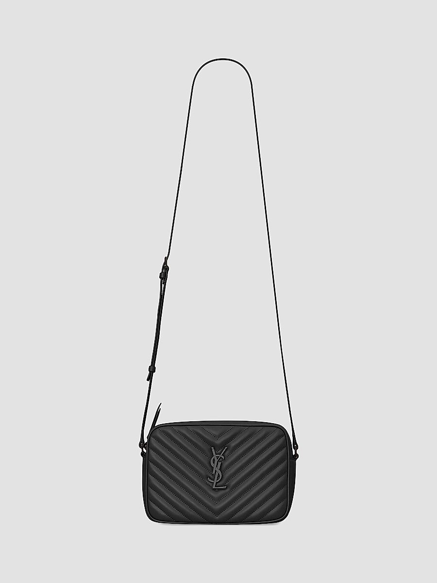 Saint Laurent Women's Lou Camera Shoulder Bag in Quilted Leather - Black