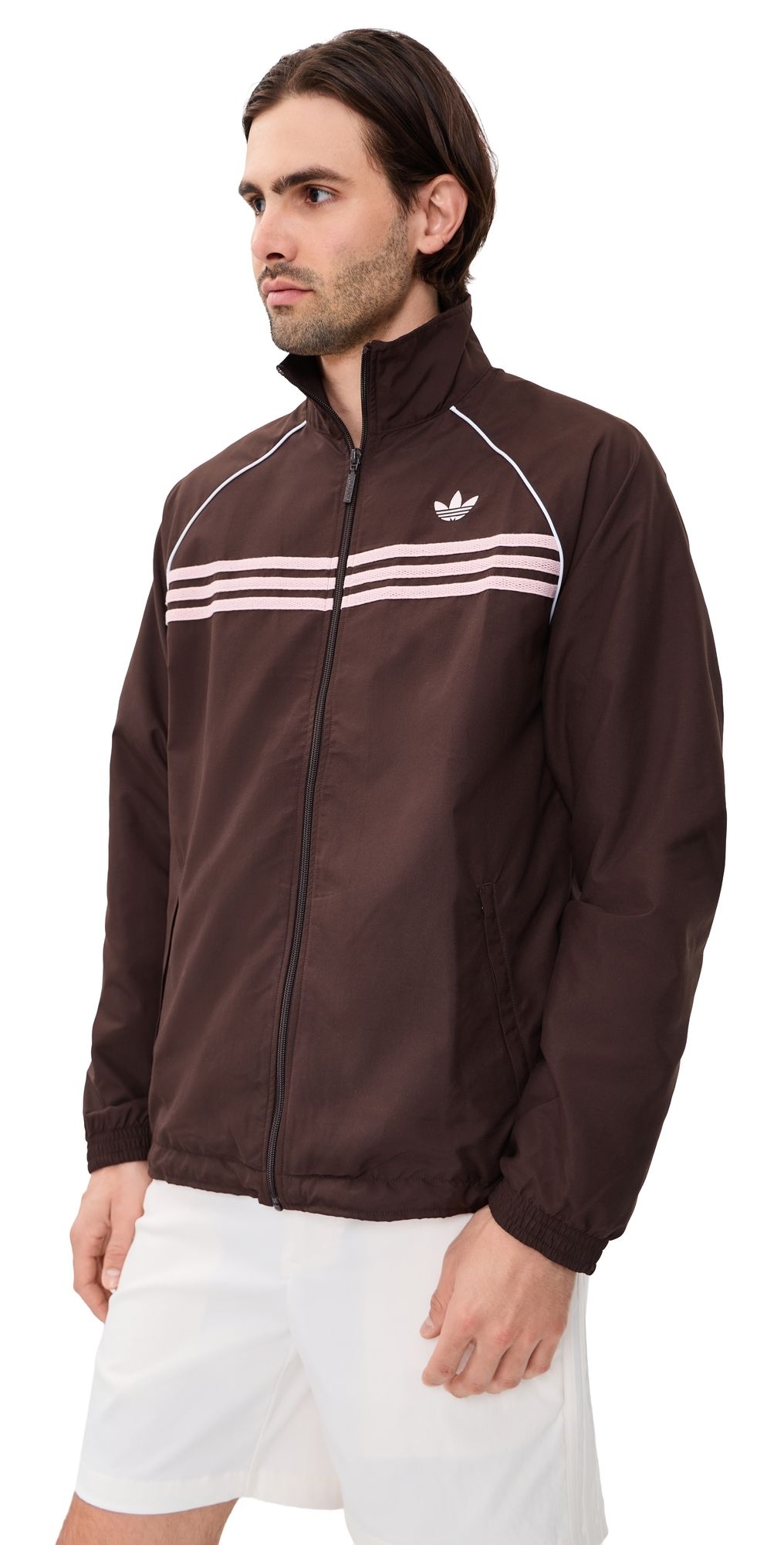 adidas Chest Stripe Track Jacket Aurora Coffee L