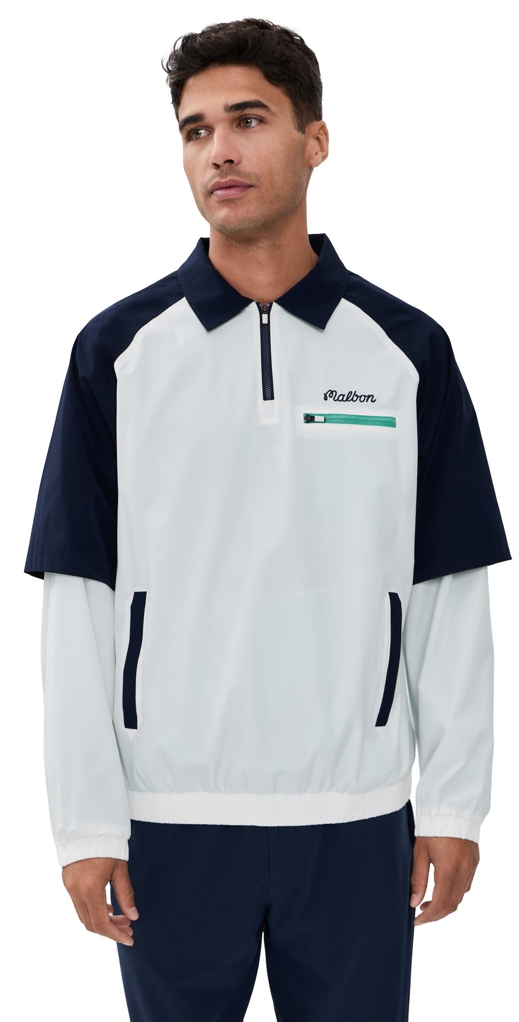 Malbon Marina Windshirt WHITE / MIDNIGHT XXL