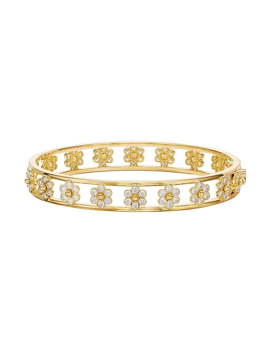 Women's Fiori 18K Yellow Gold & 2.96 TCW Diamond Bangle - Yellow Gold