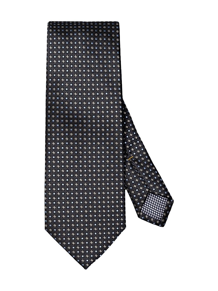 Men's Micro Geometric Silk Tie - Green