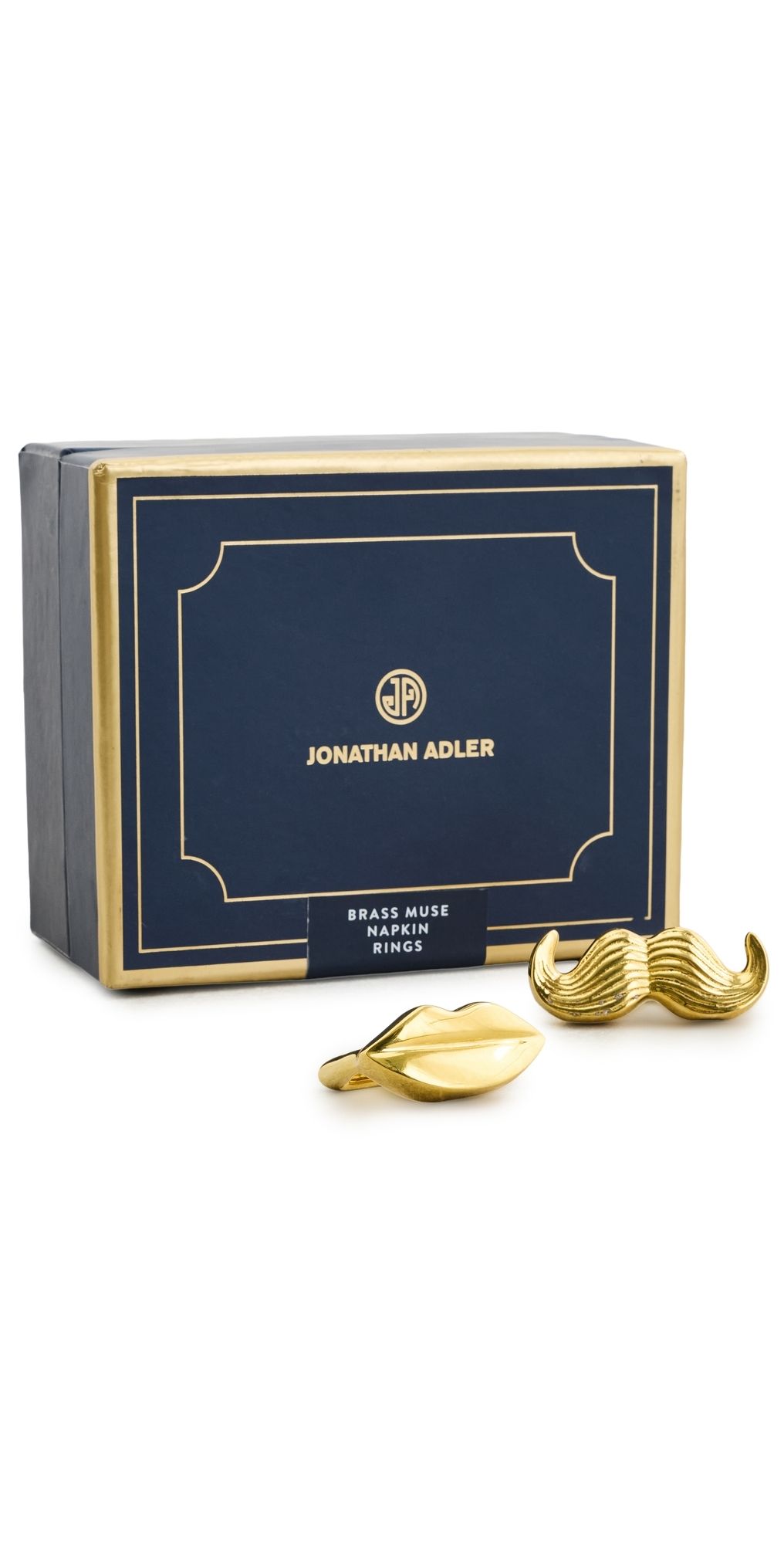 Jonathan Adler Brass Muse Napkin Rings Brass One Size