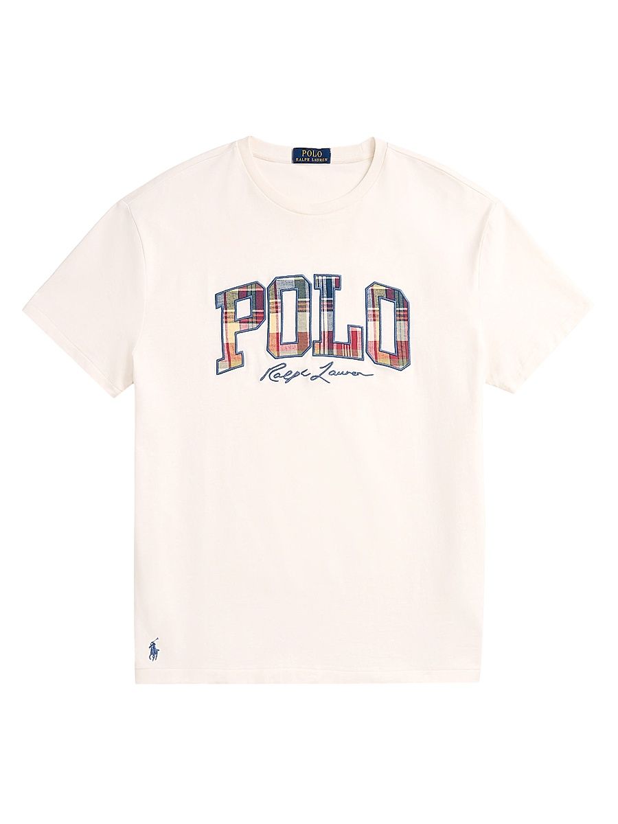 Men's Madras Logo Jersey Crewneck T-Shirt - Nevis - Size Small